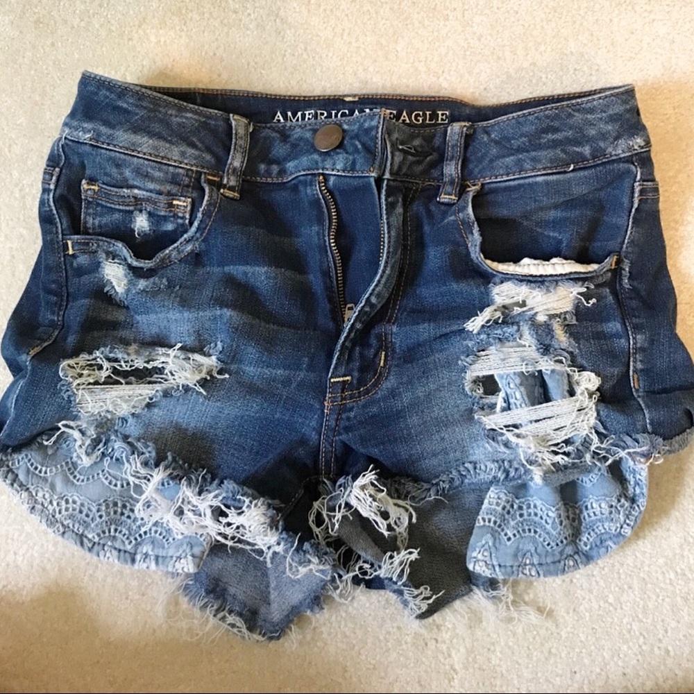 American Eagle Distressed Denim Shorts.